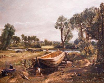 Construcción de barcos cerca de Flatford Mill de John Constable