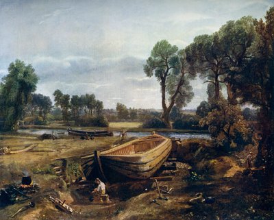 Construcción de barcos cerca del Molino Flatford, 1815, 1912 de John Constable