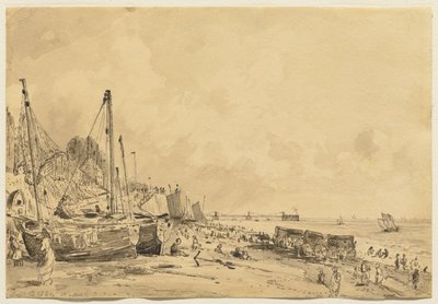 Playa de Brighton, mirando al este, 1824 de John Constable
