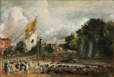Celebración de la Paz General de 1814 en East Bergholt, 1814 de John Constable