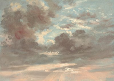 Estudio de nubes: Atardecer tormentoso de John Constable