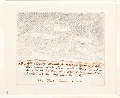 Estudio de nubes (según "Grabados de cielos" de Alexander Cozens), c.1822-23 (grafito sobre papel) de John Constable