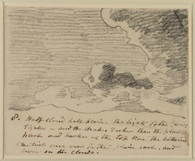 Estudio de nubes (después de los grabados de cielos de Alexander Cozens), c.1822-23 de John Constable
