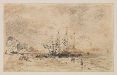 Carboneros en la playa de Brighton, 14 de octubre de 1825 de John Constable