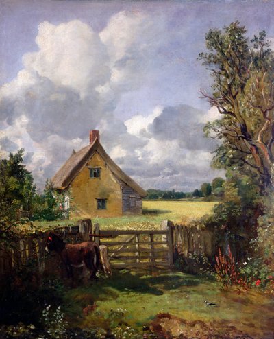 Cabaña en un campo de maíz, 1833 de John Constable