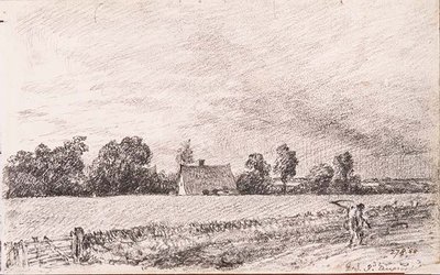 Cabañas y camino, East Bergholt de John Constable