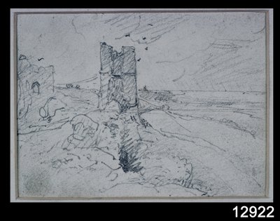 Cabañas en un banco alto de John Constable