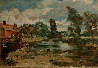 El molino de Flatford visto desde la esclusa de John Constable