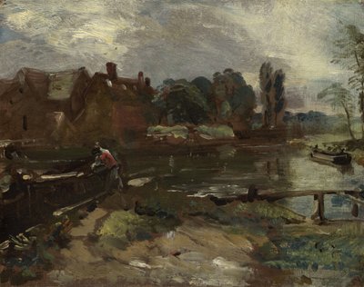 Molino de Flatford desde la esclusa, c.1810 de John Constable