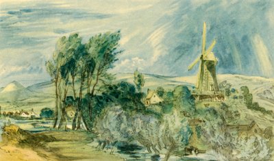 Ford Road y Rope Walk mostrando el molino de viento, cerca de Folkestone, 1947 de John Constable