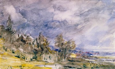 Hampstead Heath desde cerca de Well Walk, 1834 de John Constable
