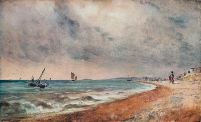 Playa de Hove, con Barcos de Pesca, c1824 de John Constable