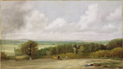 Paisaje: Escena de Arado en Suffolk (Un Verano) de John Constable