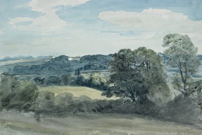 Paisaje con edificios a lo lejos de John Constable