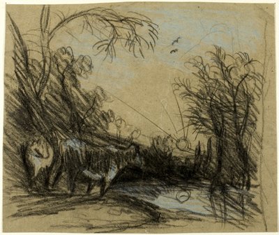 Paisaje con vacas de John Constable
