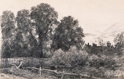 Paisaje con Olmos y una Casa de John Constable