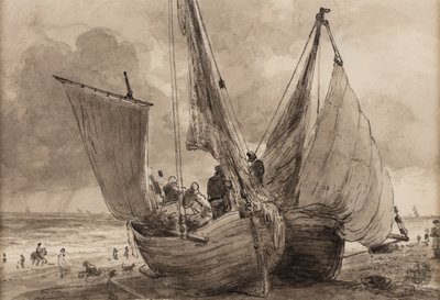 Lugger y Hog boat, Brighton de John Constable