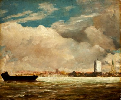 En el Támesis cerca del Puente de Battersea, c.1816 de John Constable