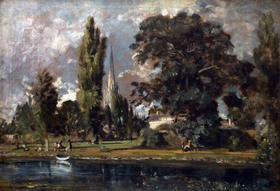 Catedral de Salisbury y Leadenhall desde el río Avon de John Constable