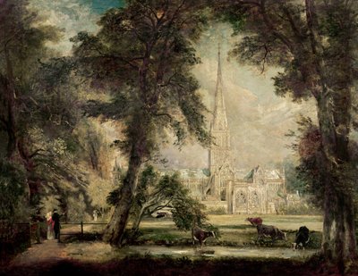 Catedral de Salisbury desde los terrenos del obispo, c.1822-23 de John Constable