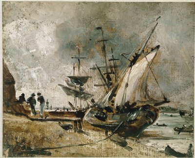 Embarcaciones en el Orwell, cerca de Ipswich de John Constable