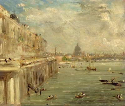 Terraza de Somerset House desde el Puente de Waterloo, c.1819 de John Constable