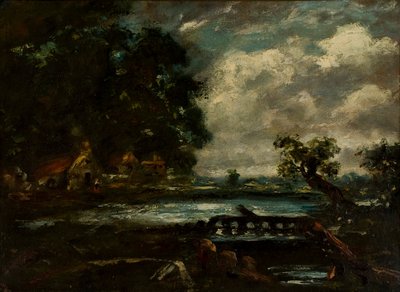 Estudio para “El caballo saltando” (Vista del Stour) de John Constable