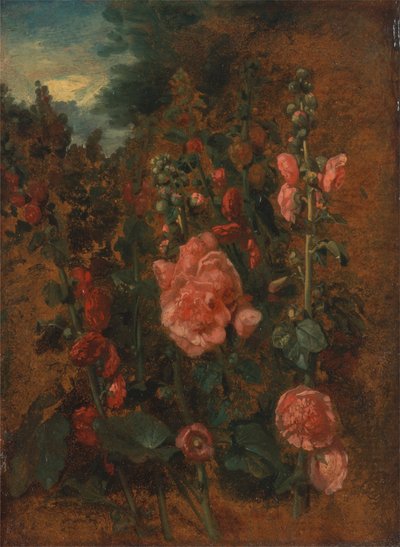 Estudio de las malvarrosas de John Constable