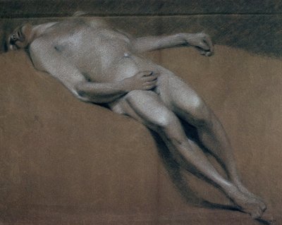 Estudio de un Desnudo Masculino Recostado de John Constable