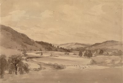 El valle de Derwent con Chatsworth en la distancia de John Constable