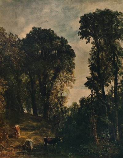 Árboles cerca de la iglesia de Hampstead, 1829, c1915 de John Constable