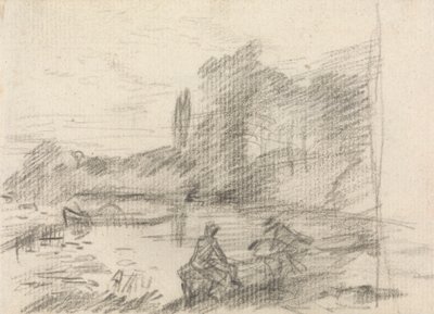 Dos figuras junto a un río de John Constable