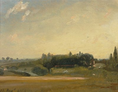Vista Hacia la Rectoría, East Bergholt, 1813 de John Constable