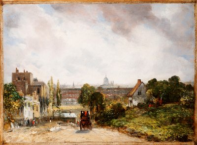 Vista de la Ciudad de Londres desde la Cabaña de Sir Richard Steele, Hampstead, c.1832 de John Constable