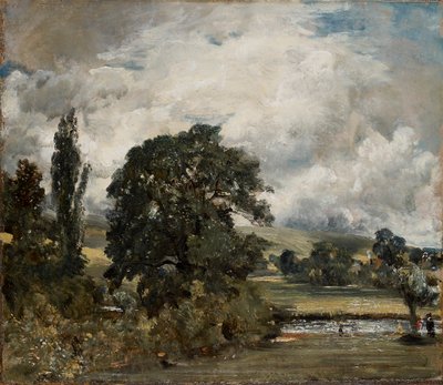Prados de agua cerca de Salisbury, 1820-1829 de John Constable