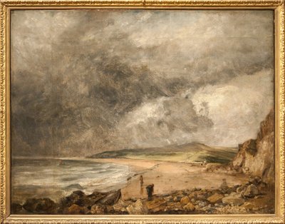 Tormenta acercándose a la bahía de Weymouth (óleo sobre lienzo) de John Constable