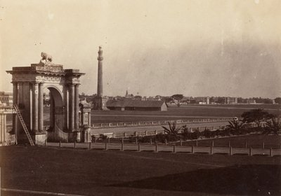 [Vista de Chowringhee desde la Casa de Gobierno, Calcuta], 1858-61 de John Constantine Stanley