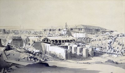 Construcción de la casa de máquinas estacionarias, Camden Town, 26 de abril de 1837 de John Cooke Bourne