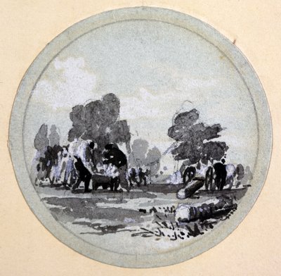 Limpieza, Ferrocarril de Londres y Birmingham, c.1838 de John Cooke Bourne