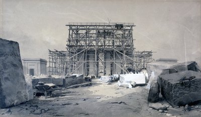 Construcción del Arco de Euston, Enero de 1838 de John Cooke Bourne