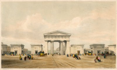 Pórtico de entrada de la estación Euston Grove, Londres de John Cooke Bourne