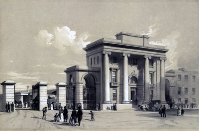 Entrada a la estación de Birmingham, septiembre de 1838 de John Cooke Bourne