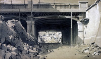 Puente de Hampstead Road, septiembre de 1836 de John Cooke Bourne