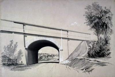 Puente oblicuo, Boxmoor, Hertfordshire, 12 de junio de 1837 de John Cooke Bourne