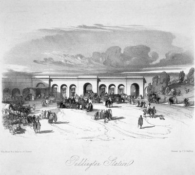 Estación de Paddington, Londres, 1846 de John Cooke Bourne