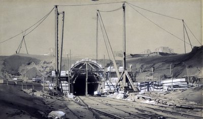 Túnel de Primrose Hill, abril de 1837 de John Cooke Bourne