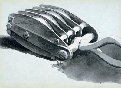 Polea utilizada en la construcción ferroviaria, 1833-38 de John Cooke Bourne