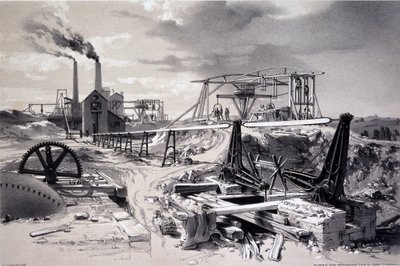 Bombas, pozo de ventilación, túnel de Kilsby, Northamptonshire, 15 de julio de 1837 de John Cooke Bourne