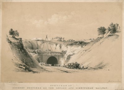 Especimen de los Bocetos de Bourne en el Ferrocarril de Londres y Birmingham de John Cooke Bourne
