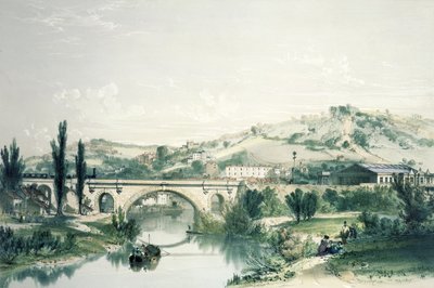 Puente y estación de St. James, Bath de John Cooke Bourne